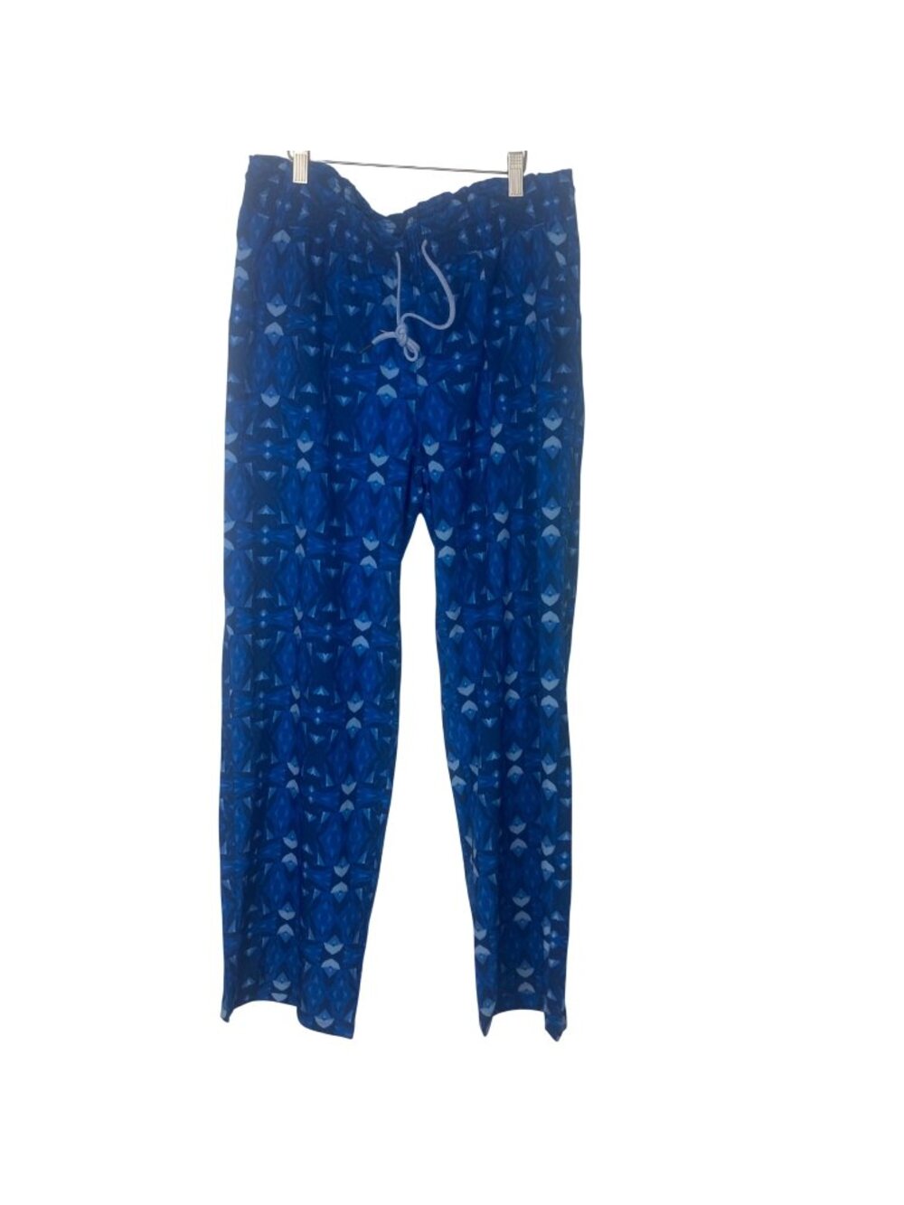 UV Skinz Pants Womens Large Blue Geometric UPF 50+ Sun Protection Lightweight